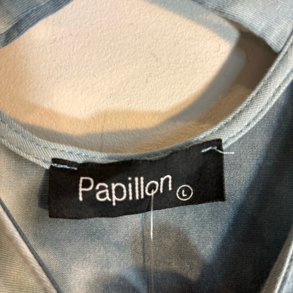 PAPILLON Sz L Maxi Dress Tie Dye Slinky Cross Strap Back Tulip Hem NEW WITH TAG - Picture 6 of 12